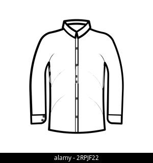 CAMICIA FORMALE, icona vettoriale modificabile e ridimensionabile Illustrazione Vettoriale