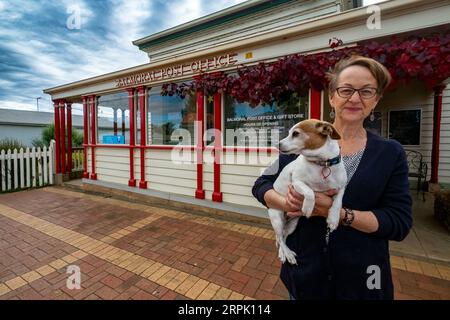 Postmistress Victorian Country Town nel Southern District shire of the Grampians; codice postale 3407 Foto Stock