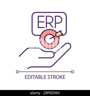 Icona 2D delle opportunità mancanti colorate con linee sottili Illustrazione Vettoriale