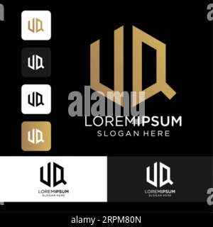 Design del logo con alfabeto creativo, design del logo con alfabeto, design del logo vettoriale con icona, design del logo, design delle icone Vol 34 Illustrazione Vettoriale