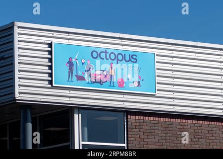 Slough, Berkshire, Regno Unito. 4 settembre 2023. Un ufficio della Octopus Energy a Slough, Berkshire. Polpo ha annunciato che sta progettando di acquistare l'attività di Shell per il gas domestico e l'elettricità. Questo lo renderebbe il secondo fornitore di energia commerciale nel Regno Unito Foto Stock