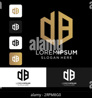 Design del logo con alfabeto creativo, design del logo con alfabeto, design del logo vettoriale con icona, design del logo, design delle icone Vol 27 Illustrazione Vettoriale