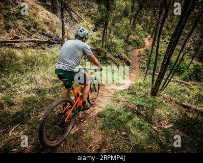 Percorsi per mountain bike Yackandah in Indigo Shire a Victoria, Australia Foto Stock