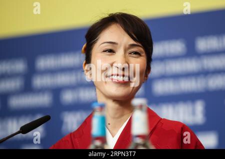 200221 -- BERLINO, 21 febbraio 2020 -- l'attrice Akiko Iwase del film Minamata partecipa a una conferenza stampa durante il 70° Festival internazionale del cinema di Berlino, capitale della Germania, 21 febbraio 2020. GERMANIA-BERLINO-BERLINALE 2020-MINAMATA ShanxYuqi PUBLICATIONxNOTxINxCHN Foto Stock