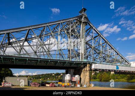 Elbe Bridge Blue Wonder Foto Stock