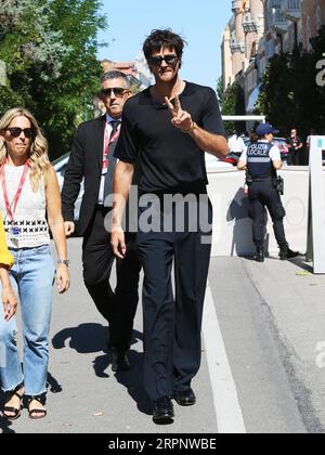 Venezia, Italia. 5 settembre 2023. 7° giorno - persone a Venezia - Jacob Elordi a piedi per il Lido credito: Agenzia fotografica indipendente/Alamy Live News Foto Stock