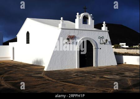 Ermita de la Magdalena, Masdache. Isola di Lanzarote, Las Palmas, Isole Canarie, Spagna. Foto Stock