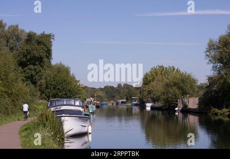 River Lea Broxbourne, Hertfordshire Foto Stock