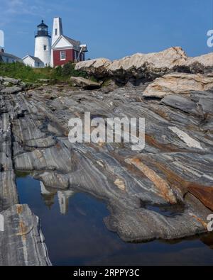 Pemaquid Point Light Station, Bristol, Maine Foto Stock