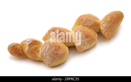 pane a forma di orecchio isolato su bianco Foto Stock