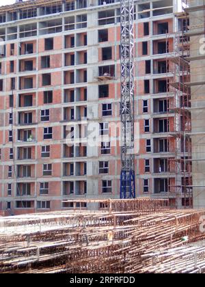 moderno edificio di appartamenti in costruzione Foto Stock