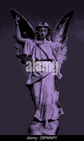 Una statua in marmo in un cimitero di Hendersonville, NC, (potenziato digitalmente), è presente nel romanzo americano del 1929 "Look Homeward, Angel" di Thomas Wolfe. Foto Stock