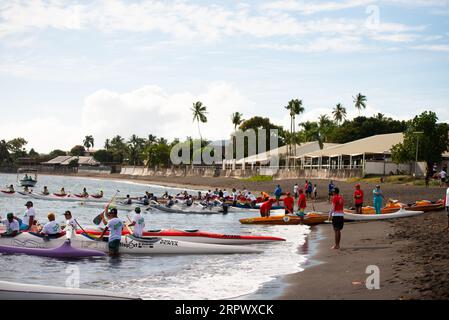 HEIVA vaa'A Parc Aorai Tini Hau 2023 Foto Stock