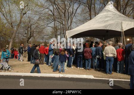 Eventi che segnano la designazione di Graceland Mansion, casa di Elvis Presley, Memphis, Tennessee, come National Historic Landmark Foto Stock