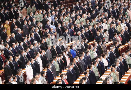 200521 -- PECHINO, 21 maggio 2020 -- la terza sessione del 13° Comitato Nazionale della Conferenza consultiva politica del popolo cinese, CPPCC, apre presso la grande sala del popolo a Pechino, capitale della Cina, il 21 maggio 2020. DUE SESSIONSCHINA-PECHINO-CPPCC-SESSIONE ANNUALE-APERTURA CN DINGXLIN PUBLICATIONXNOTXINXCHN Foto Stock