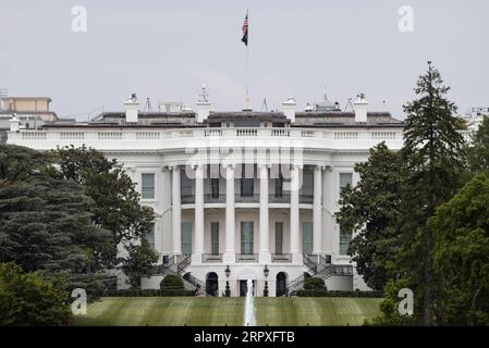 200521 -- WASHINGTON, 21 maggio 2020 Xinhua -- la Casa Bianca è vista a Washington D.C., negli Stati Uniti, il 21 maggio 2020. Giovedì il presidente degli Stati Uniti Donald Trump ha detto che gli Stati Uniti si stanno ritirando dal Trattato sui cieli aperti, l'ultima mossa per abbandonare un importante accordo internazionale sul controllo delle armi. Foto di Ting Shen/Xinhua U.S.-WASHINGTON D.C.-TRATTATO SUI CIELI APERTI-RITIRO PUBLICATIONxNOTxINxCHN Foto Stock