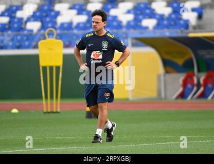 Belém do Pará-Brasile, 5 settembre 2023, la prima sessione di allenamento della squadra brasiliana per la partita di qualificazione alla Coppa del mondo 2026. Foto Stock