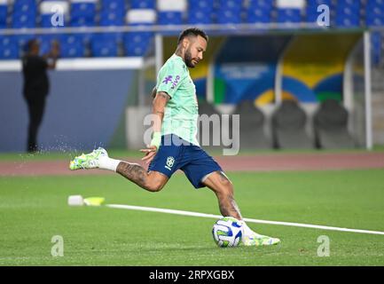 Belém do Pará-Brasile, 5 settembre 2023, la prima sessione di allenamento della squadra brasiliana per la partita di qualificazione alla Coppa del mondo 2026. Foto Stock