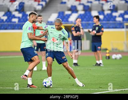 Belém do Pará-Brasile, 5 settembre 2023, la prima sessione di allenamento della squadra brasiliana per la partita di qualificazione alla Coppa del mondo 2026. Foto Stock