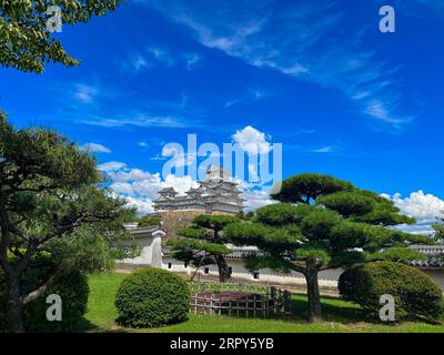 Castello Himeji vicino a Kobe, Giappone Foto Stock