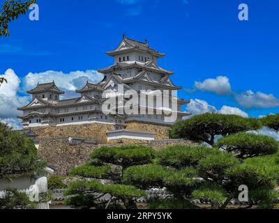 Castello Himeji vicino a Kobe, Giappone Foto Stock