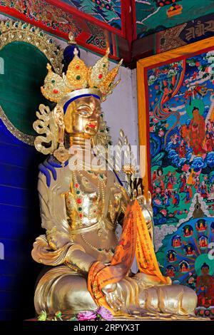 Città di Hohhot - 5 febbraio: Statua bianca di tara nel Tempio delle cinque Pagoda, il 5 febbraio 2015, città di Hohhot, regione autonoma della Mongolia interna, Cina Foto Stock