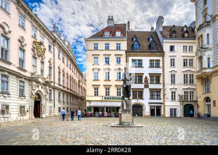 Judenplatz (Piazza ebraica), Vienna, Austria Foto Stock