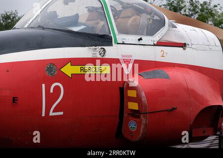 Il BAC Jet Provost è un aereo jet trainer britannico in uso con la Royal Air Force dal 1955 al 1993. Foto Stock