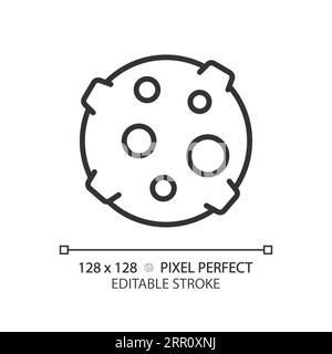 Icona lineare Moon pixel Perfect Illustrazione Vettoriale