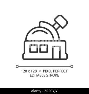 Icona lineare Perfect pixel dell'Osservatorio Illustrazione Vettoriale