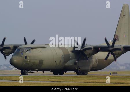 Lockheed, Martin, Hercules, C-130J, RAF Valley, Anglesey, Galles del Nord, Regno Unito. Foto Stock