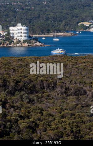 Viste di Manly Headland, da Headland Park, Mosman, Sydney, NSW, Australia. Foto Stock