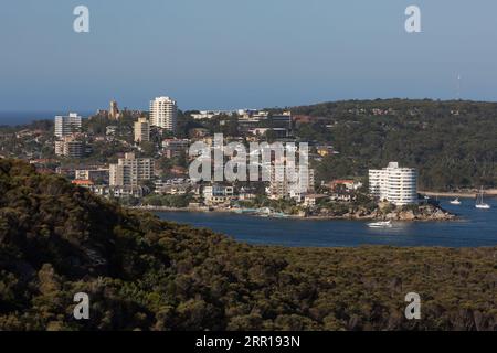 Viste di Manly Headland, da Headland Park, Mosman, Sydney, NSW, Australia. Foto Stock