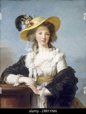 Yolande-Martine-Gabrielle de Polastron (1749-1793), Duchessa de Polignac, ritratto dipinto ad olio su tela di Elisabeth Vigee le Brun, 1782 Foto Stock
