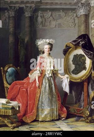 Principessa Maria Adelaide di Francia (1732-1800) chiamata Madame Adelaide, ritratto dipinto ad olio su tela di Adelaide Labille-Guiard, 1787 Foto Stock