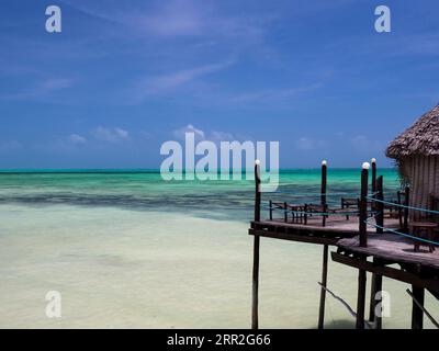Molo, Costa, Jambiani, Zanzibar, Tanzania Foto Stock