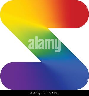 Modello colorato e moderno con logo a lettera Illustrazione Vettoriale