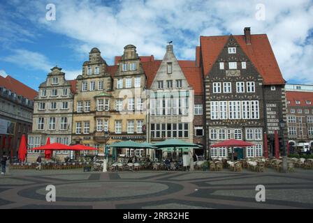 Vita reale a Brema Market Square, Beck's Foto Stock