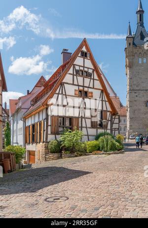 Impressione soleggiata di Bad Wimpfen, una storica città termale nel quartiere di Heilbronn nella Germania meridionale durante l'estate Foto Stock