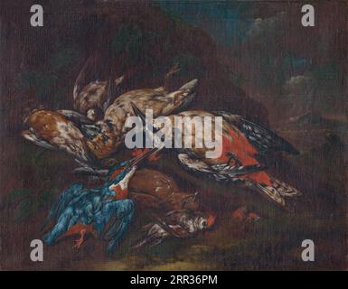Natura morta con uccelli morti 1720 di Franz Michael Sigismund von Burgau il Vecchio Foto Stock