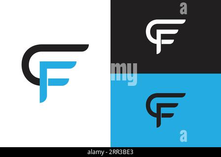 CFE, FE, logo CE Letter, monogramma iniziale, logo alfabetico Illustrazione Vettoriale