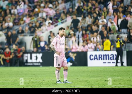 Los Angeles, Stati Uniti. 3 settembre 2023. Lionel messi di inter Miami (10) in azione durante una partita di calcio della MLS contro il Los Angeles FC. Inter Miami CF 3:1 Los Angeles FC. (Foto di Ringo Chiu/SOPA Images/Sipa USA) credito: SIPA USA/Alamy Live News Foto Stock