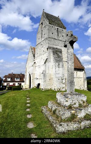 Chiesa di San Martino - la Chapelle aux livres - Cricqueboeuf - Calvados - Francia Foto Stock