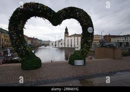 Svezia, Gothenburg - 5 luglio 2023: Fiore cuore a 400 anni Gothenburg. Foto Stock