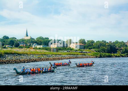 Corse di draghi cinesi del Rhode Island e Festival di Taiwan Day Foto Stock