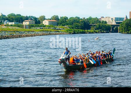 Corse di draghi cinesi del Rhode Island e Festival di Taiwan Day Foto Stock