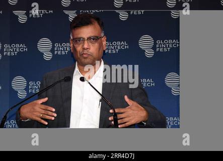 Mumbai, Maharashtra, India. 5 settembre 2023. Il vicegovernatore T Rabi Sankar si comporta mentre parla durante il Global Fintech Fest a Mumbai. Il Global Fintech Fest si terrà dal 5 al 7 settembre 2023 a Mumbai. (Immagine di credito: © Ashish Vaishnav/SOPA Images via ZUMA Press Wire) SOLO USO EDITORIALE! Non per USO commerciale! Foto Stock