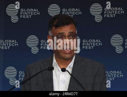 Mumbai, Maharashtra, India. 5 settembre 2023. Il vice governatore T Rabi Sankar parla durante il Global Fintech Fest a Mumbai. Il Global Fintech Fest si terrà dal 5 al 7 settembre 2023 a Mumbai. (Immagine di credito: © Ashish Vaishnav/SOPA Images via ZUMA Press Wire) SOLO USO EDITORIALE! Non per USO commerciale! Foto Stock