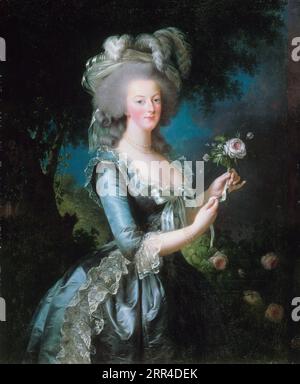 Maria Antonietta con una rosa 1783 di Élisabeth Louise Vigée le Brun Foto Stock