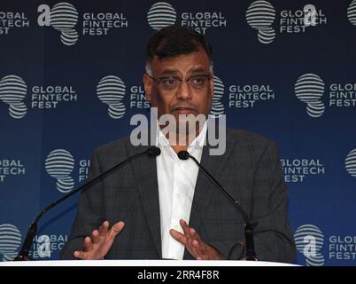 Mumbai, Maharashtra, India. 5 settembre 2023. Il vice governatore T Rabi Sankar parla durante il Global Fintech Fest a Mumbai. Il Global Fintech Fest si terrà dal 5 al 7 settembre 2023 a Mumbai. (Immagine di credito: © Ashish Vaishnav/SOPA Images via ZUMA Press Wire) SOLO USO EDITORIALE! Non per USO commerciale! Foto Stock